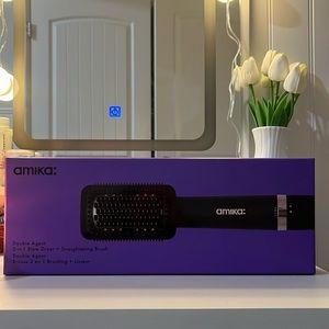 Amika Double Agent Blow Dryer and Straightening Brush (2 in 1)